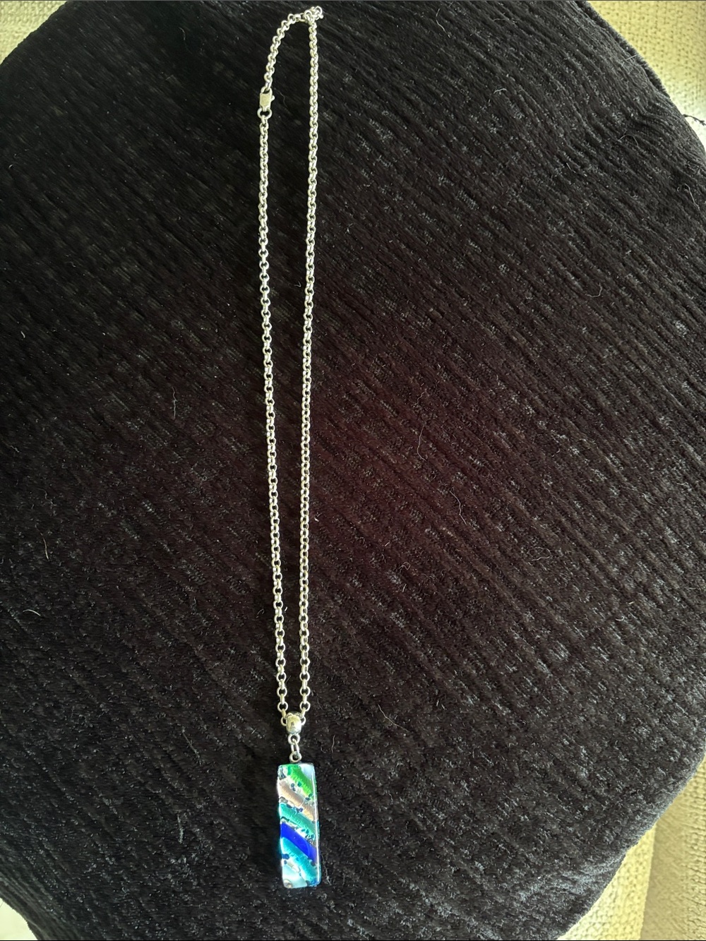 Murano glass set on Silver Necklace - Women Jewelry